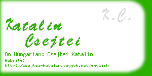 katalin csejtei business card